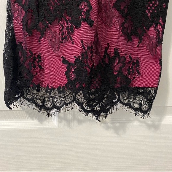 Superdown Pink Black Lace Overlay Bustier Dress Sz M NWT - Picture 7 of 7